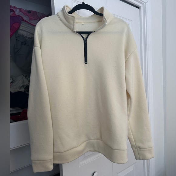 Pale Yellow Amazon Essentials Quarter-Zip - Picture 1 of 2